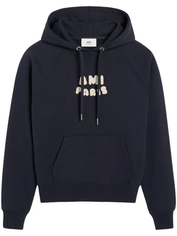 パーカー・フーディ Ami Blue Logo-Print Hoodie 27332214_57557429_600.jpg