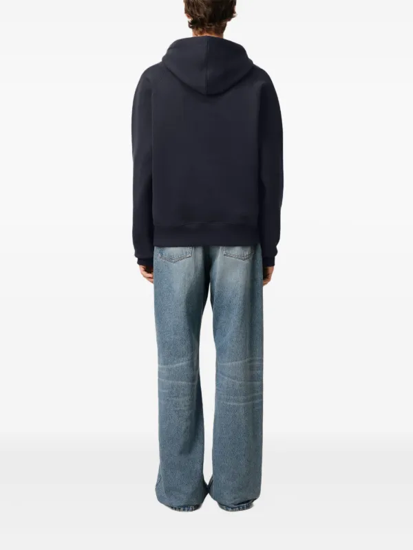 AMI Paris logo-print Hoodie | Blue | FARFETCH