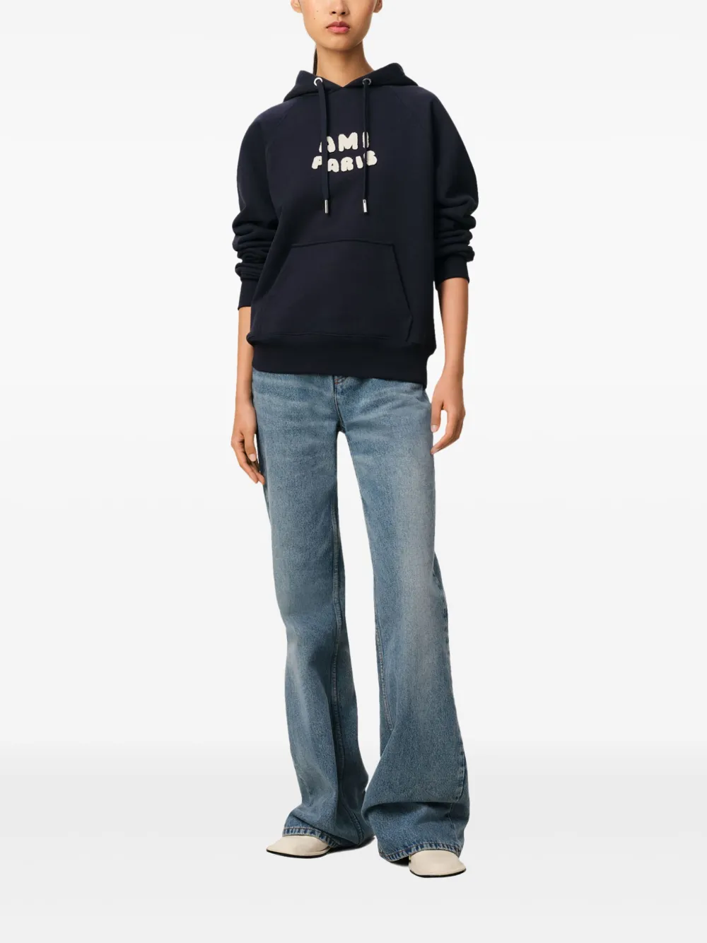 heart-patch cotton T-shirt