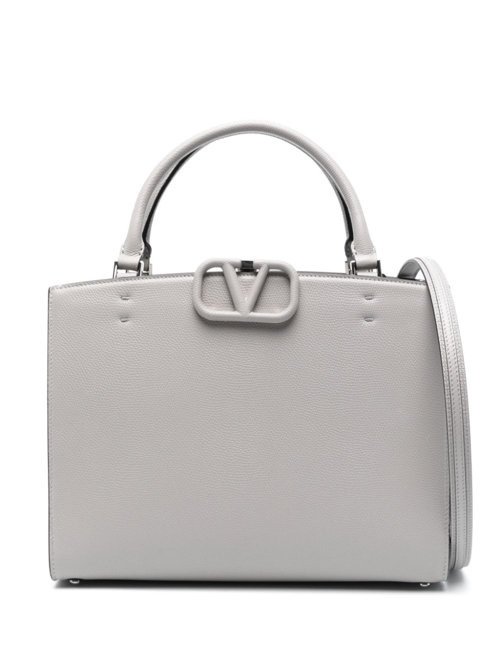 Valentino Garavani VLogo-plaque tote bag - Grey