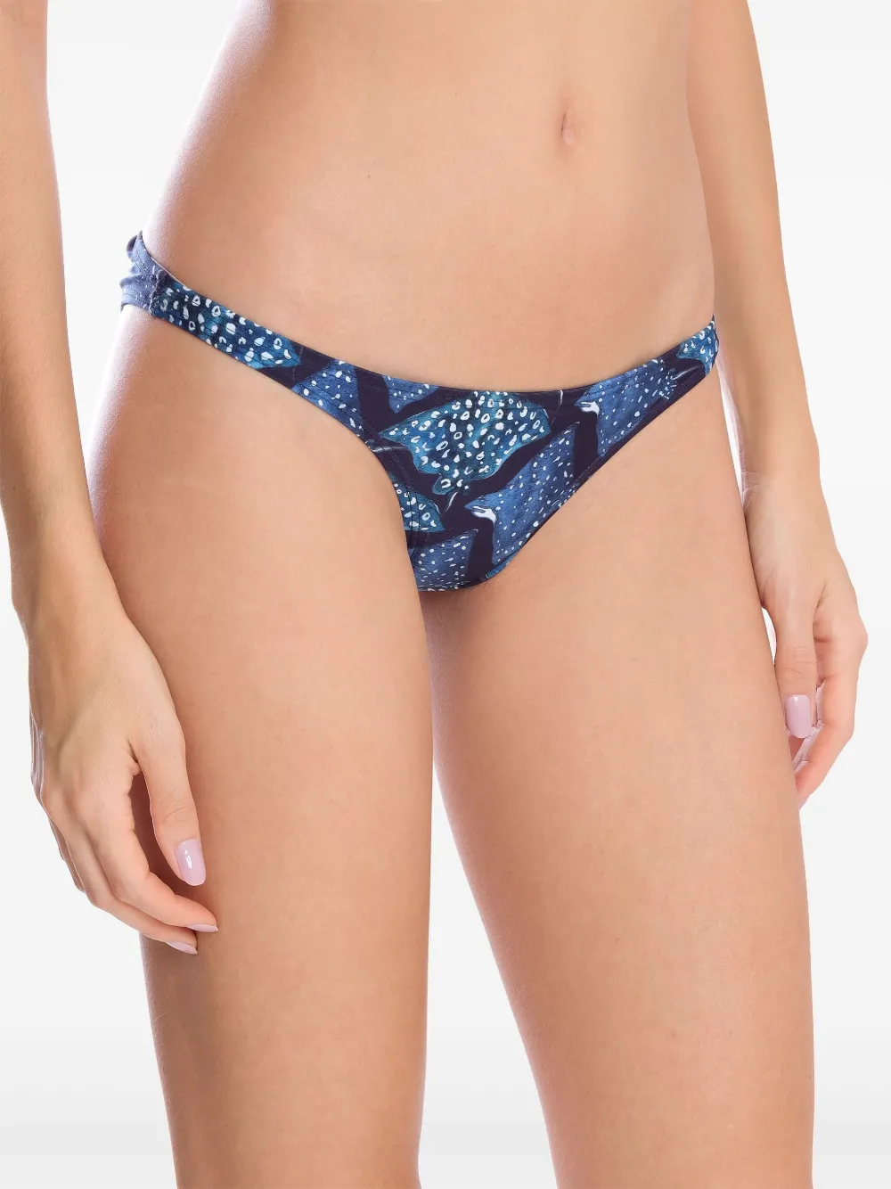 Lygia & Nanny Bikinislip met print - Blauw