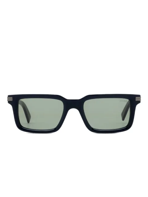 Zegna lunettes de soleil à monture rectangulaire