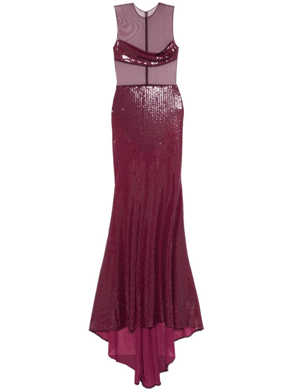 Alex Perry sequinned mesh gown - Purple