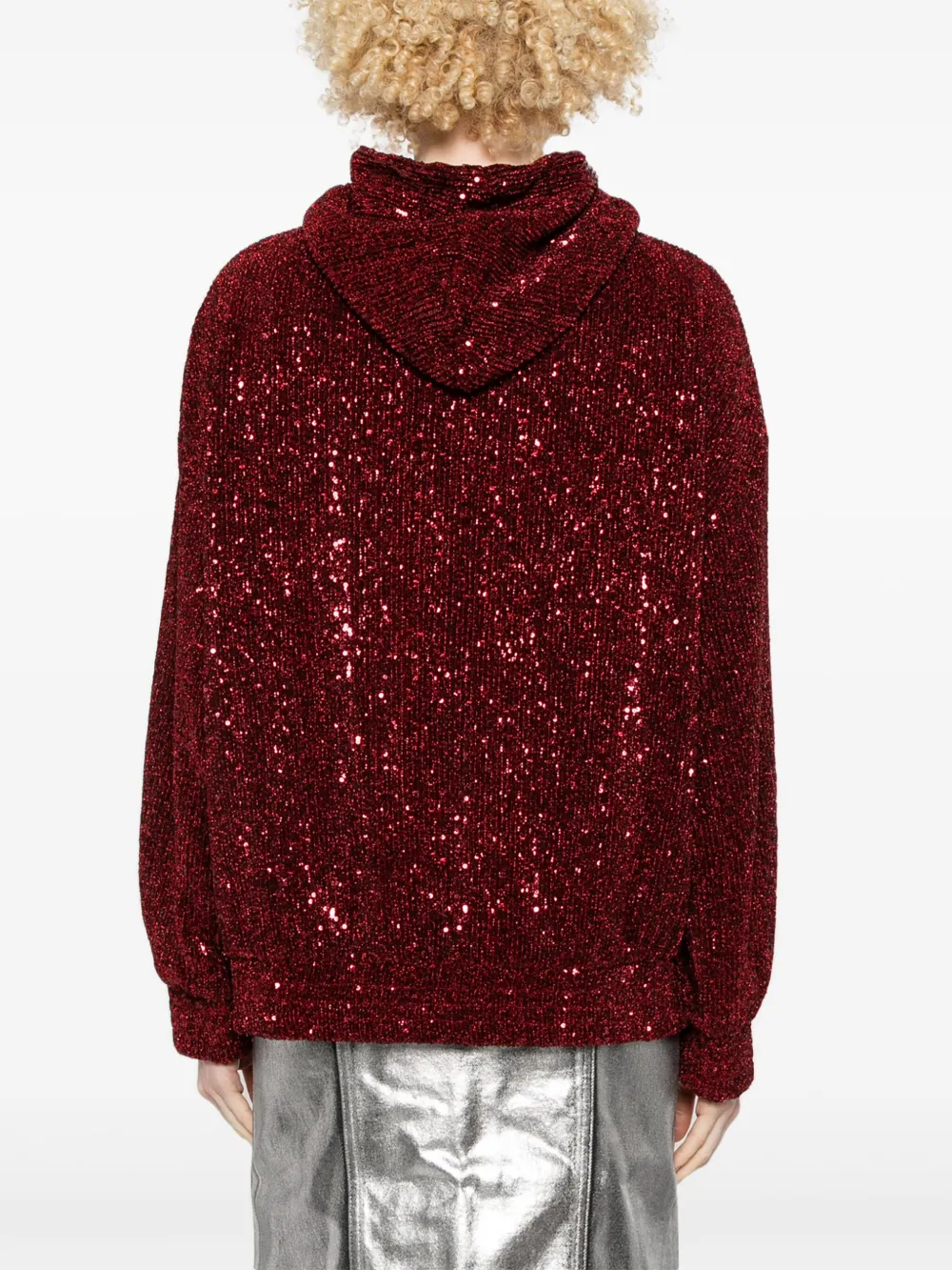 Stine Goya Sequin Oversize Hoodie In Rot