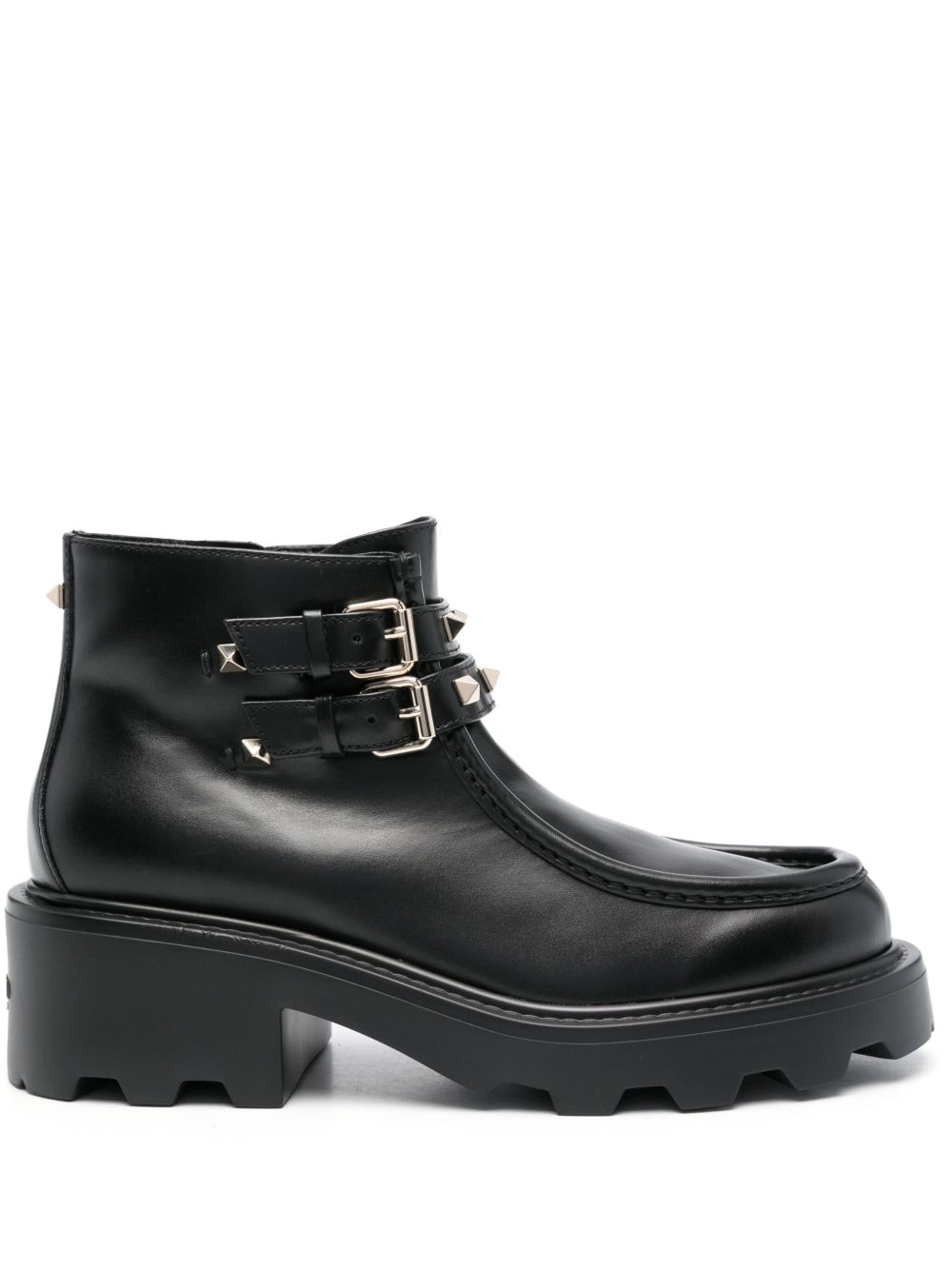 Valentino Garavani Rockstud leather boots Black