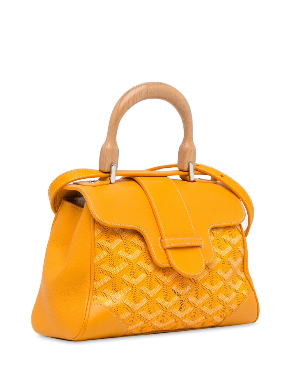 Goyard Pre-Owned 2018 Mini Goyardine Saigon Souple satchel - Geel
