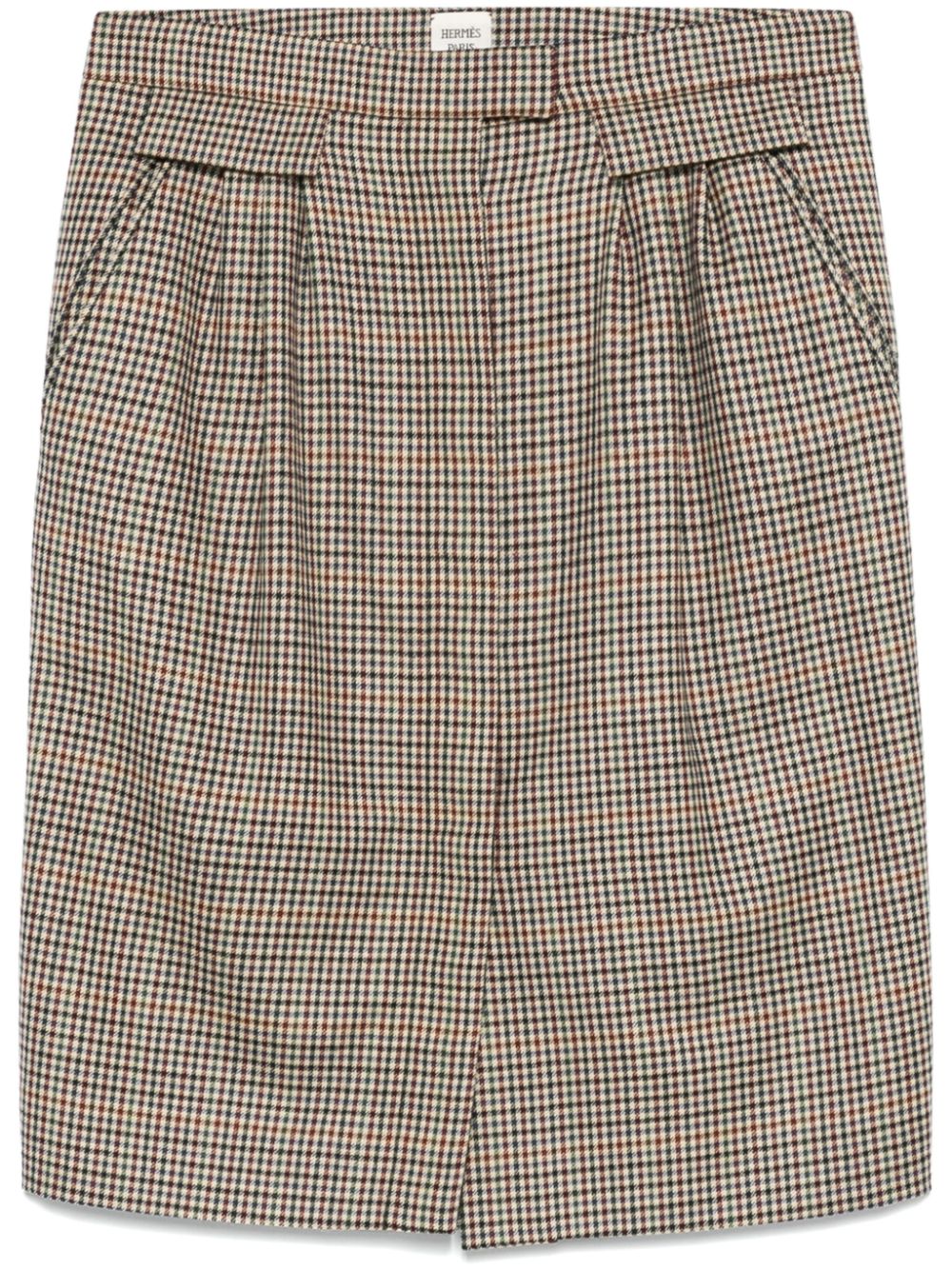 2010s houndstooth-patterned mini skirt