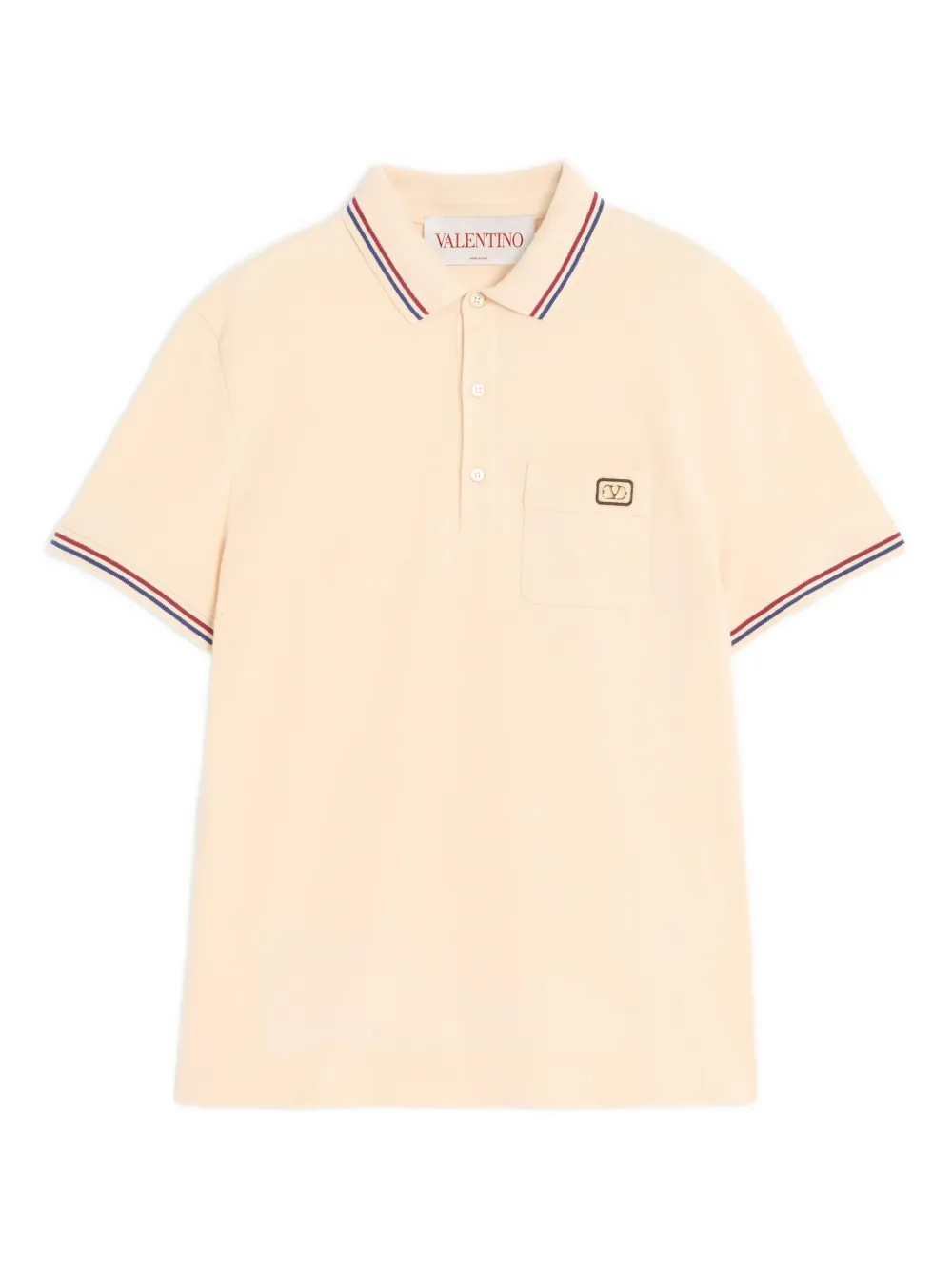 Valentino Garavani Vロゴ ポロシャツ - ニュートラル Valentino Garavani Vロゴ ポロシャツ - ニュートラル