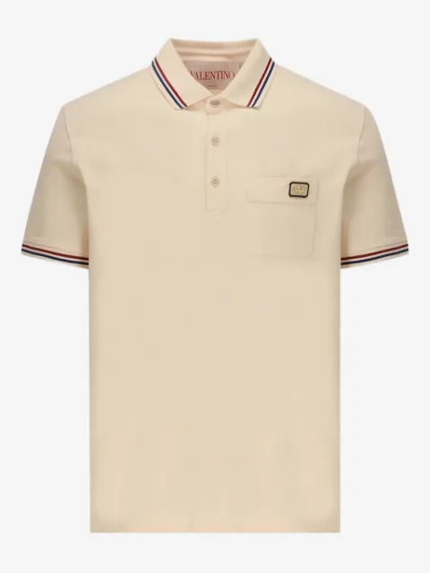 Valentino Garavani playera tipo polo con parche VLogo