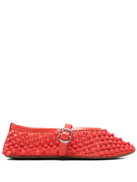 Alaïa buckle-fastening ballerinas