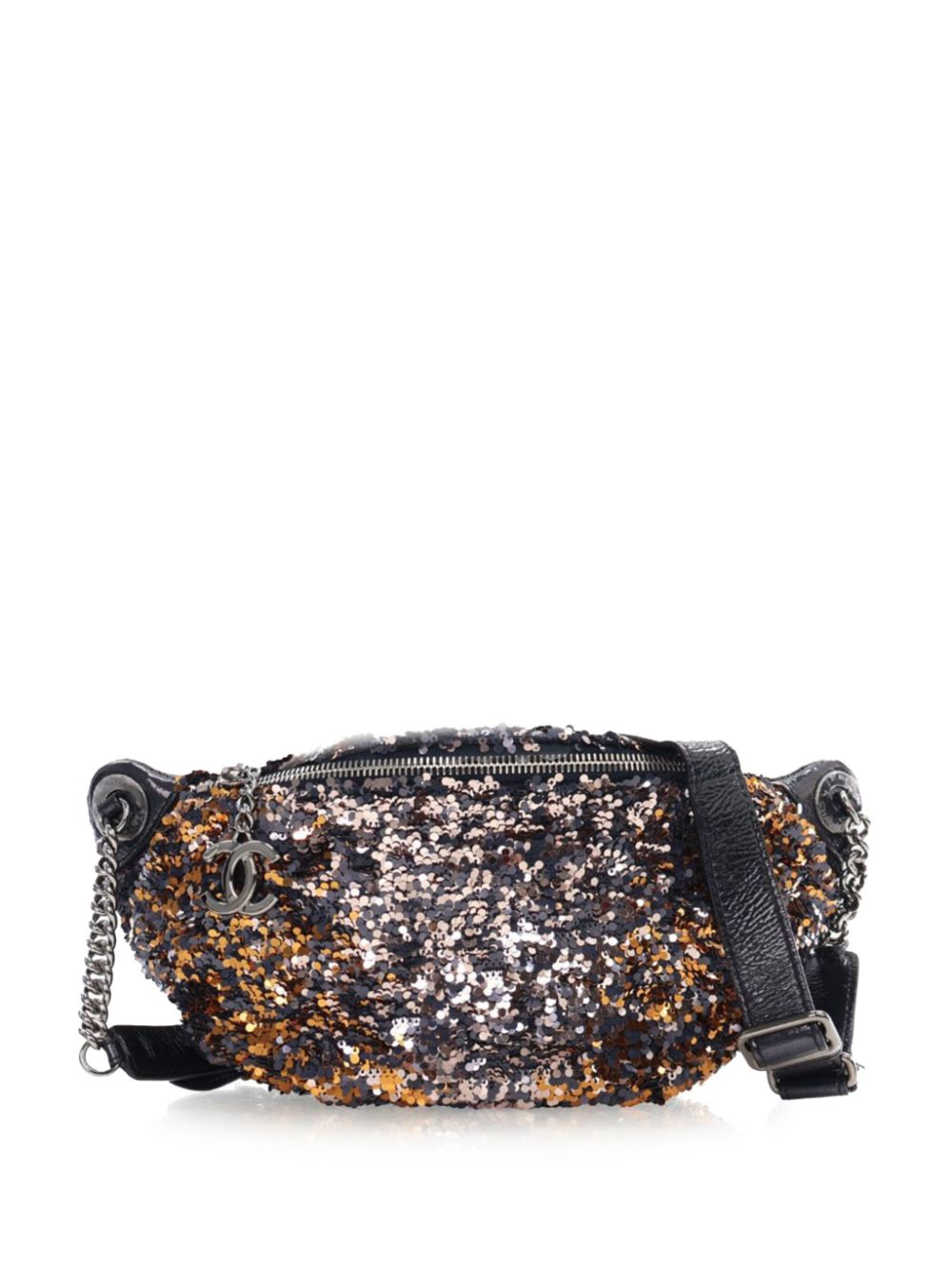 2018 Sequin Embellished Glazed Calfskin belt bag