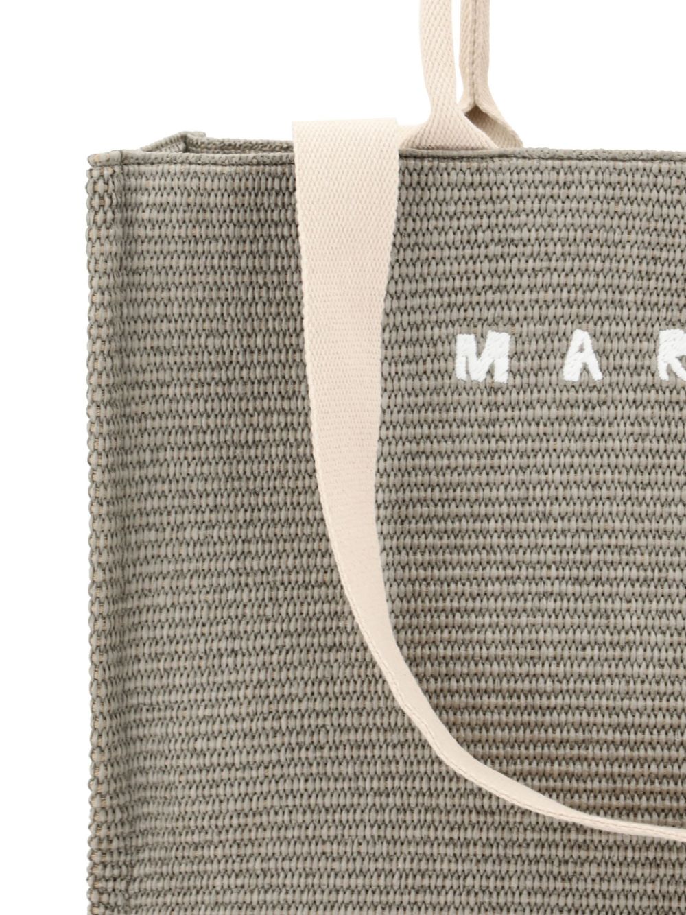 Marni logo-embroidered tote bag Men