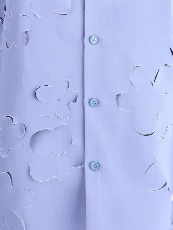 Marni cut-out Flower Shirt Blue FARFETCH UZ