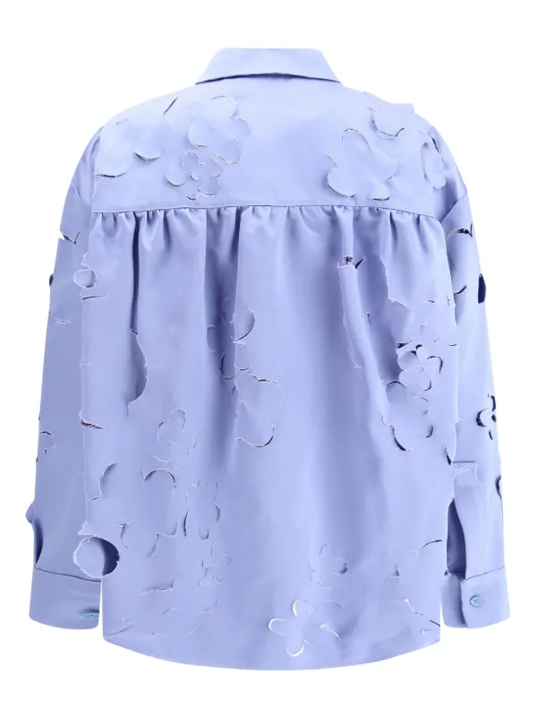 Marni cut-out Flower Shirt | Blue | FARFETCH