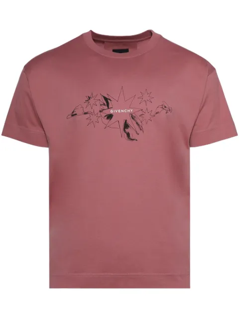 Givenchy playera con ilustración estampada