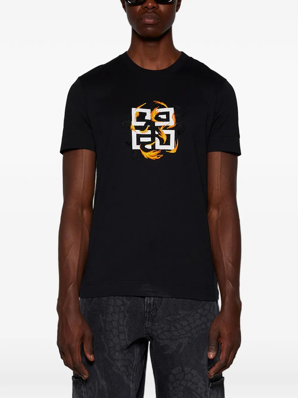 Givenchy Slim-fit T-shirt met print Zwart