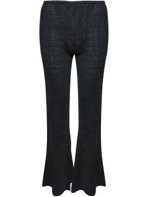 The Row linen flared trousers