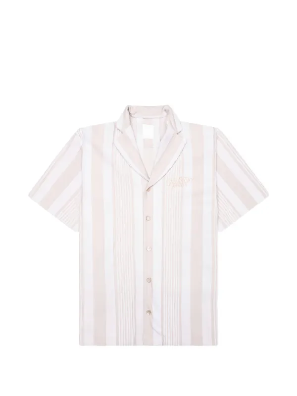 Givenchy Boxy Fit Shirt in Cotton Towelling with Stripes in White