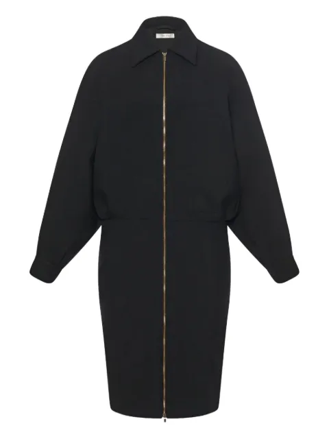 The Row Mave zip-front balloon-sleeve dress