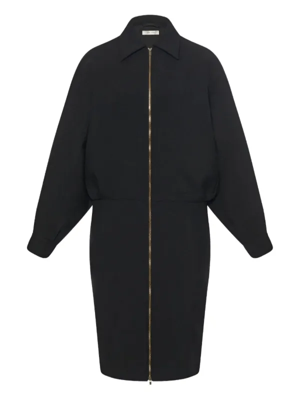The Row Mave Zip-front Dress - Black