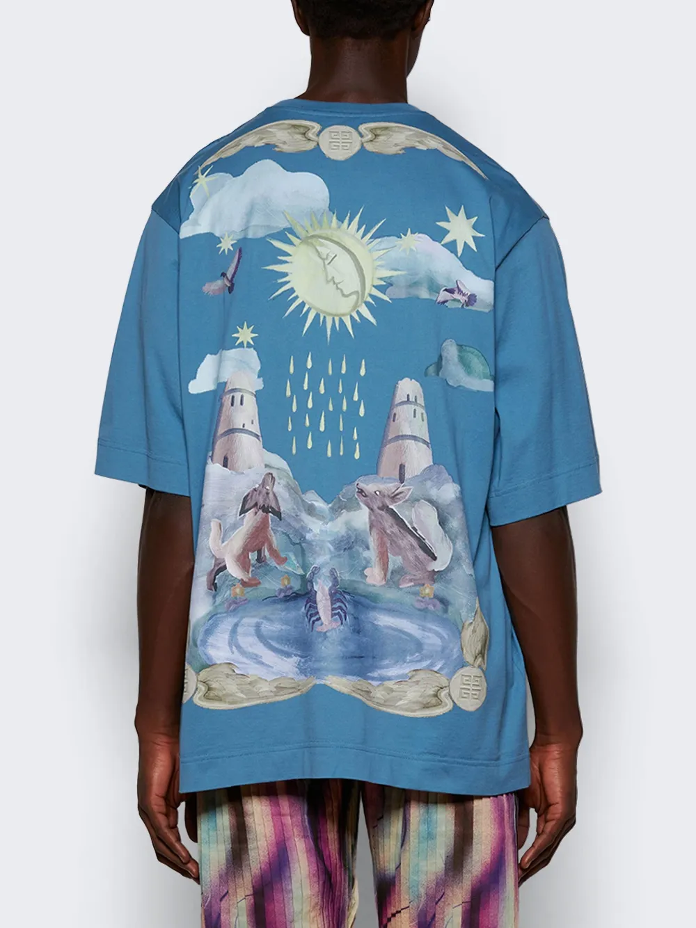 Givenchy T-shirt met logoprint Blauw