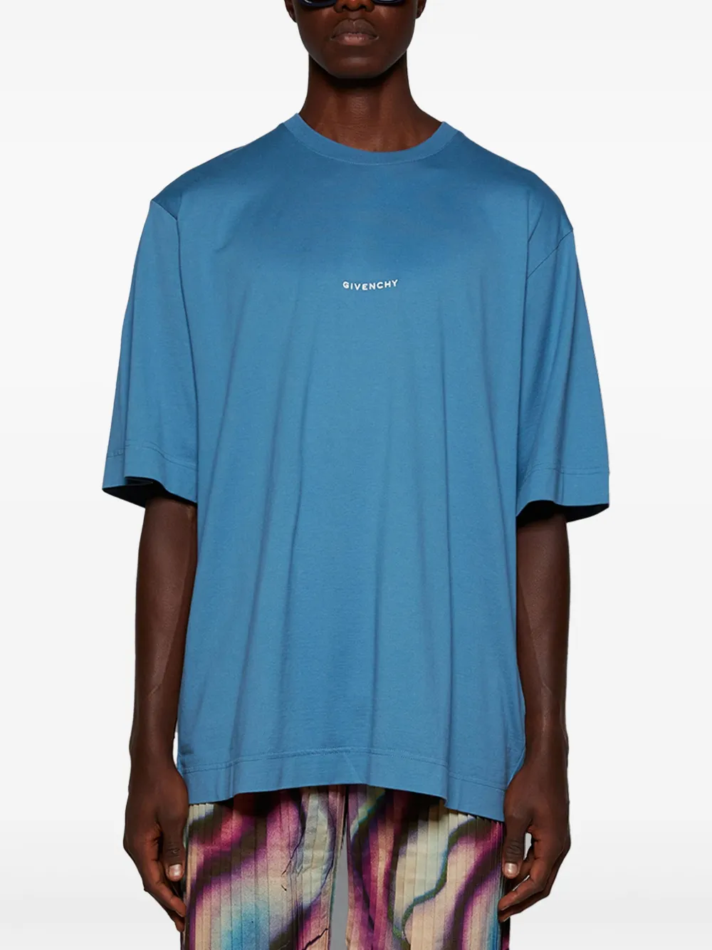 Givenchy T-shirt met logoprint Blauw