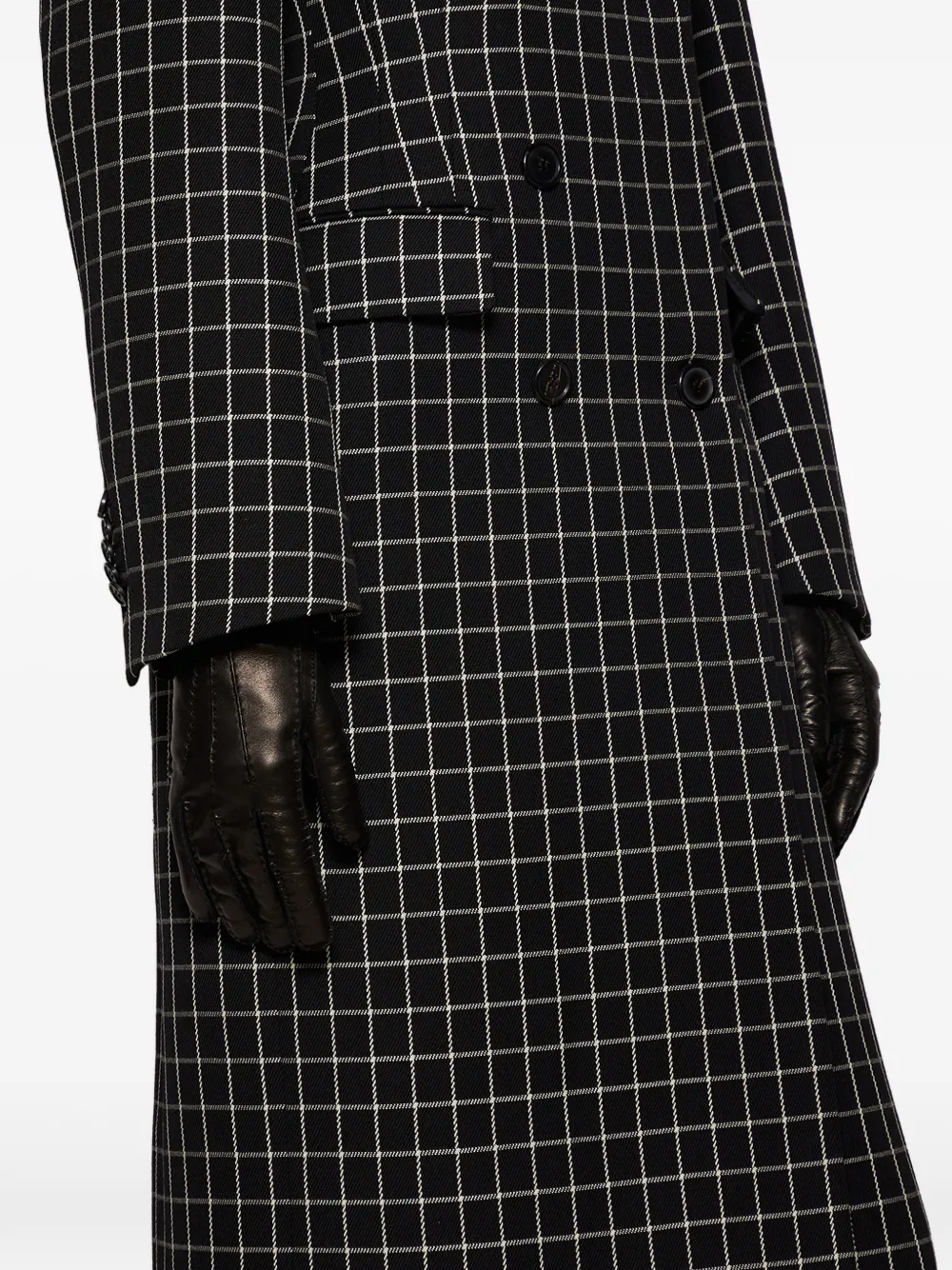 Miu Miu Leather Gloves In Black