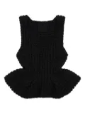 Givenchy chunky-knit peplum top - Black