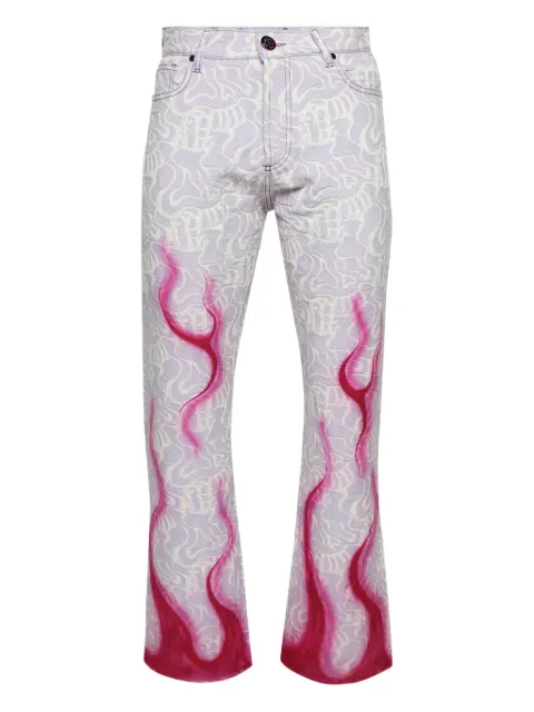 Casella Meyer jacquard flame jeans