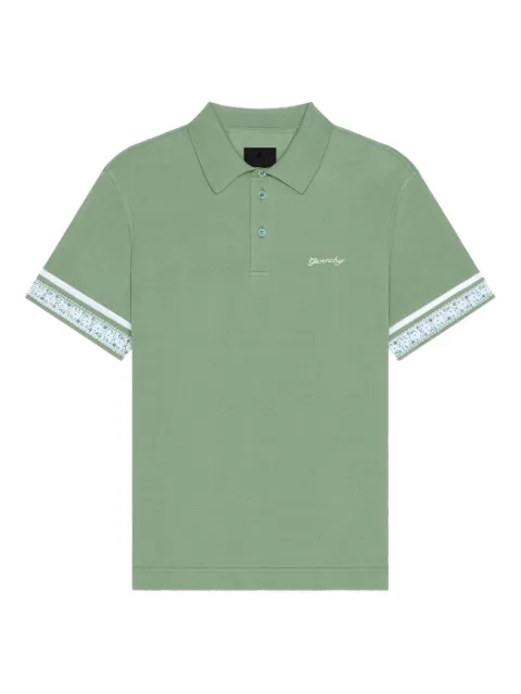 Givenchy patterned-cuff polo shirt