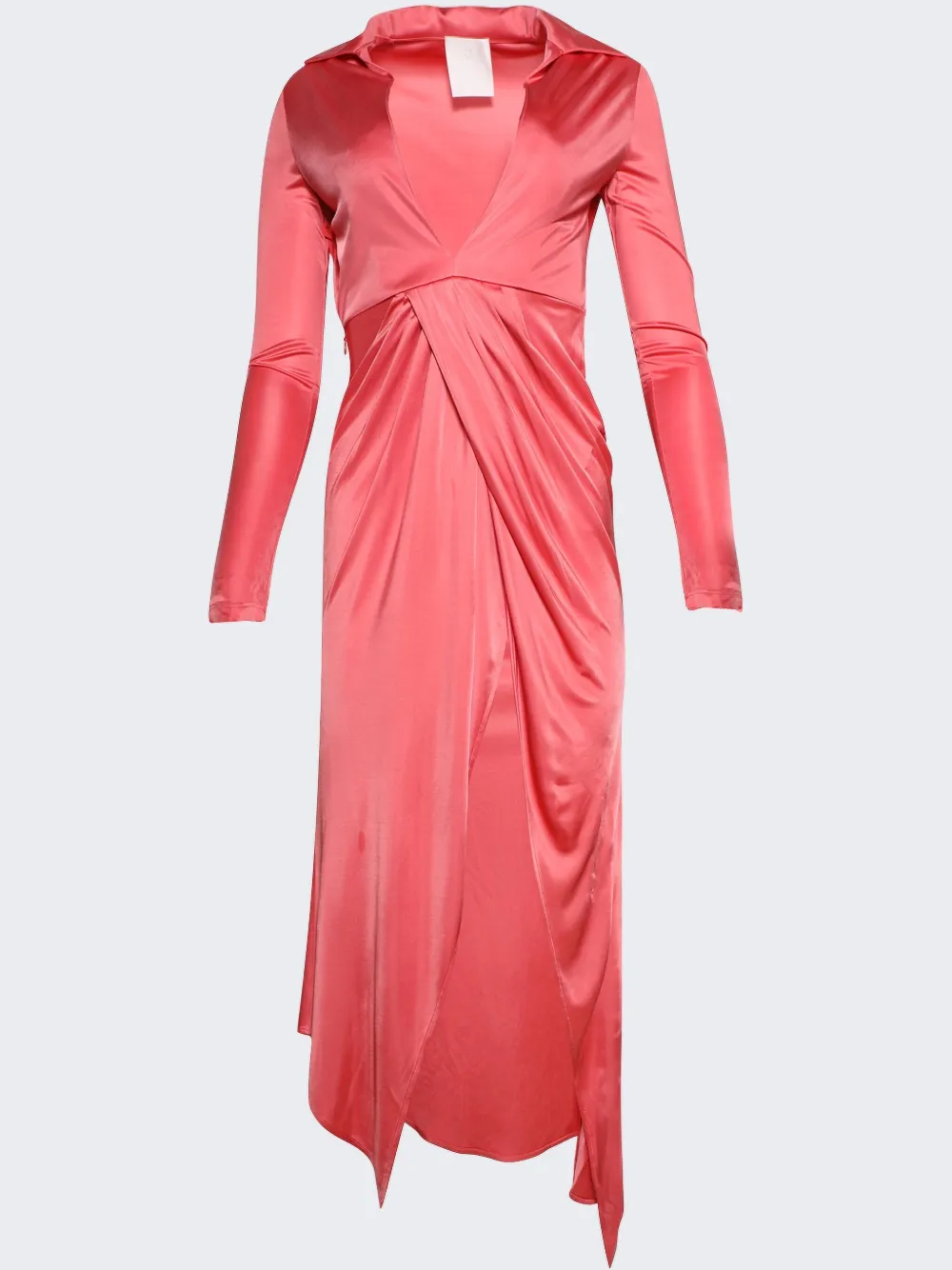 Givenchy Draped Midi Dress In Rosa