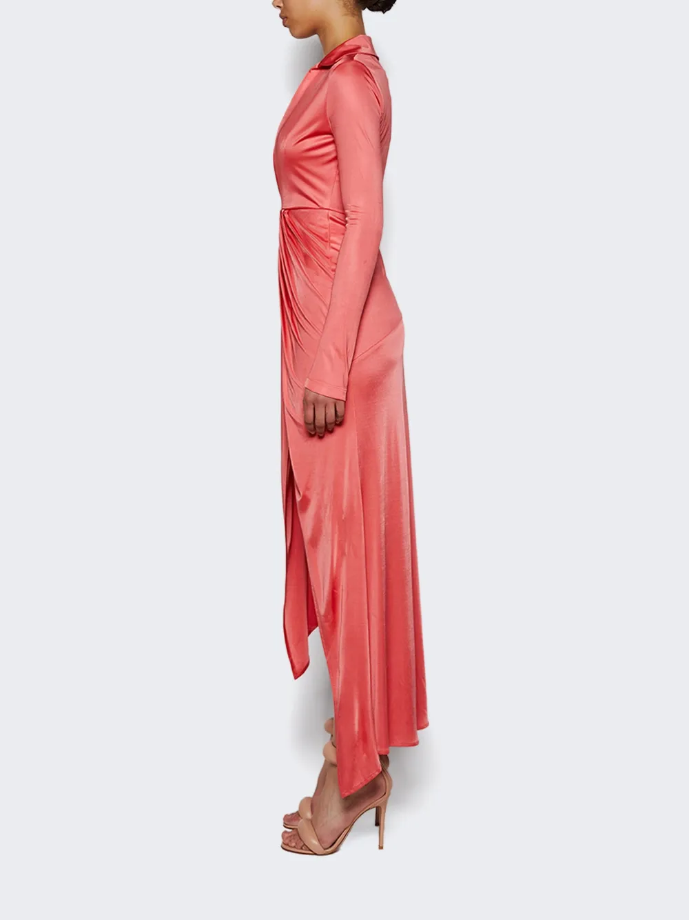 Givenchy Gedrapeerde midi-jurk Roze