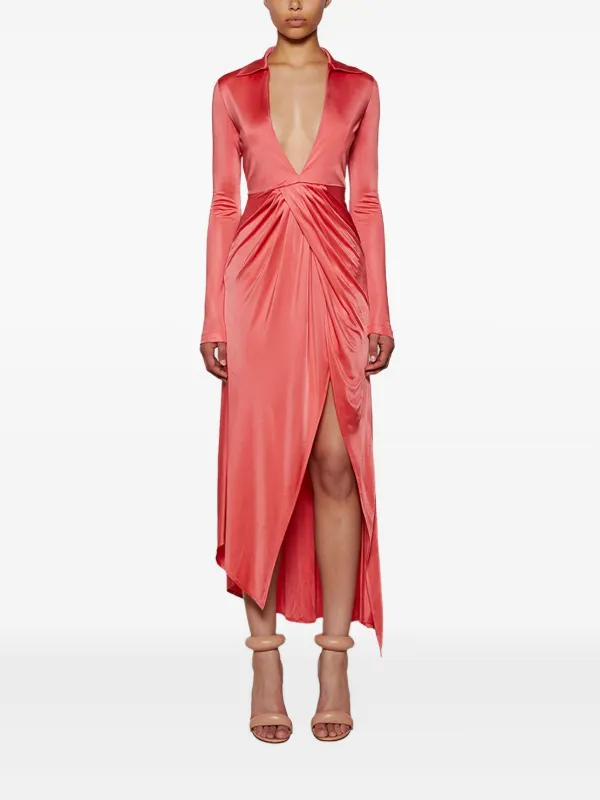 Givenchy Draped Midi Dress | Pink | FARFETCH Givenchy Draped Midi Dress | Pink | FARFETCH
