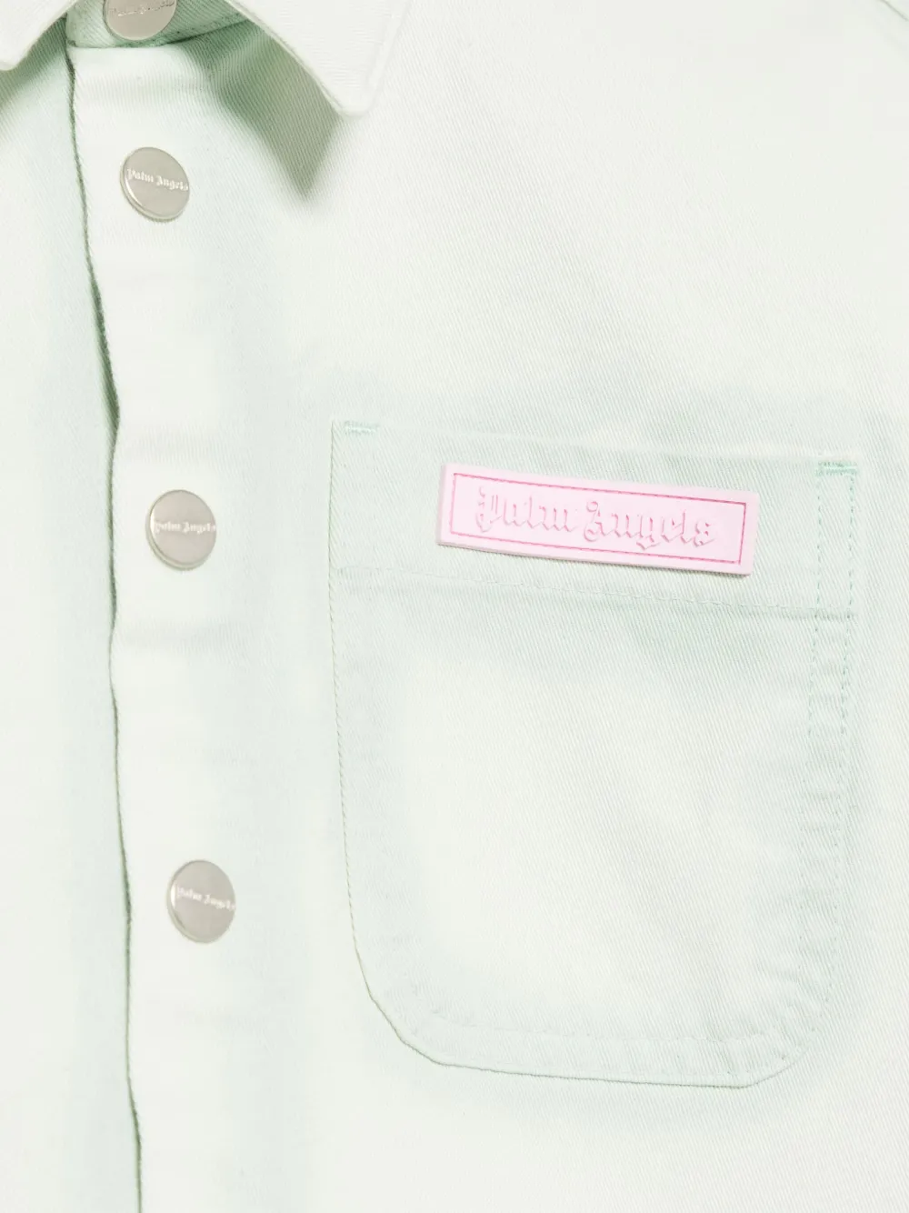 Palm Angels Kids Shirt met print Groen