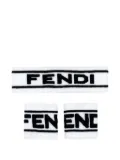 FENDI logo headband wristbands set - White