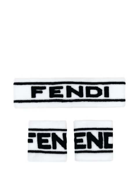 FENDI logo headband wristbands set