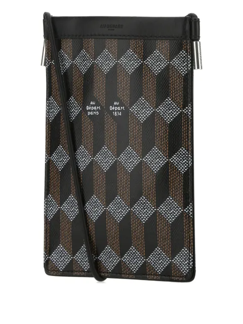 Au Départ geometric-pattern phone bag