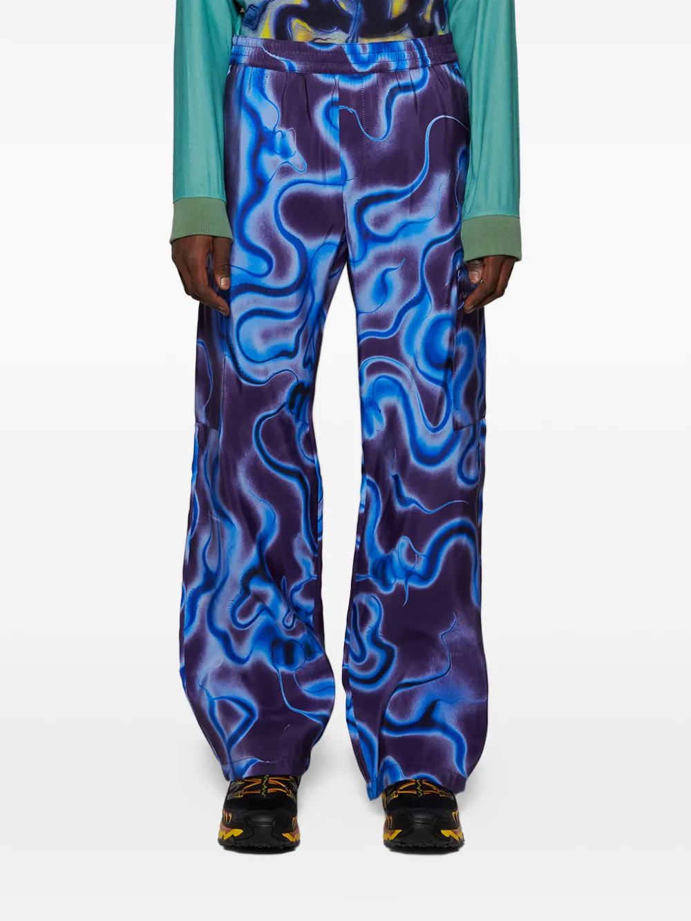  Casella Meyer Allover Spirits Trousers - Purple 