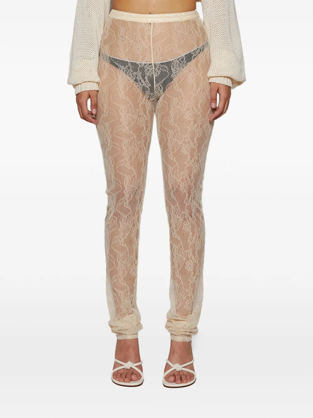  Interior The Anita Lace Trousers - Neutrals 