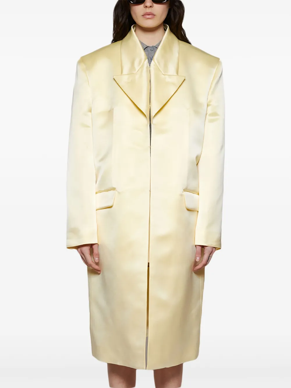  Givenchy Silk-satin Coat - Yellow 