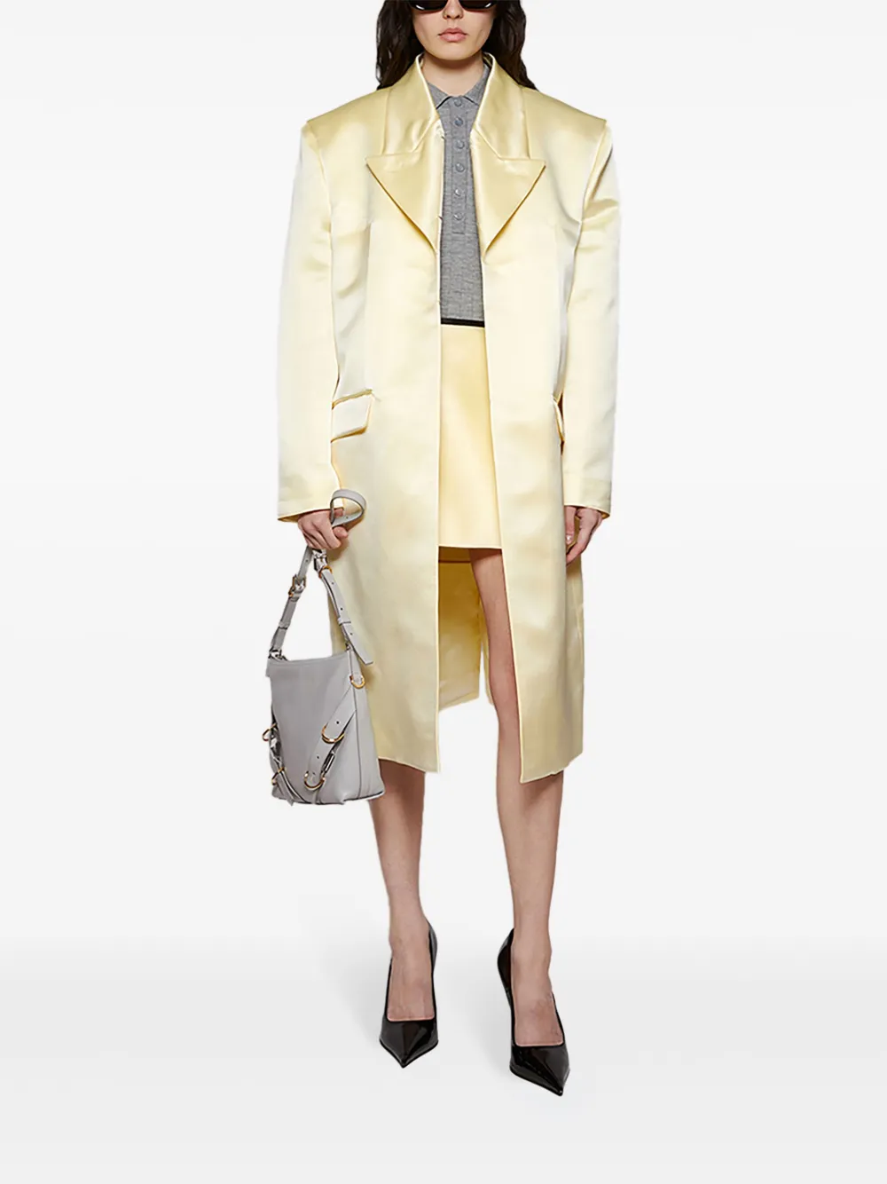  Givenchy Silk-satin Coat - Yellow 