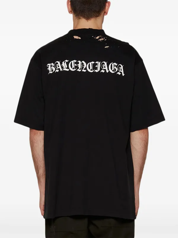 BALENCIAGA ダメージTシャツ Balenciaga ダメージ Tシャツ | ブラック