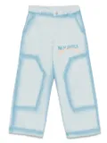 Palm Angels Kids spray trousers - Blue