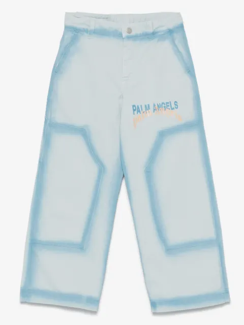 Palm Angels Kids pantalones con efecto de espray