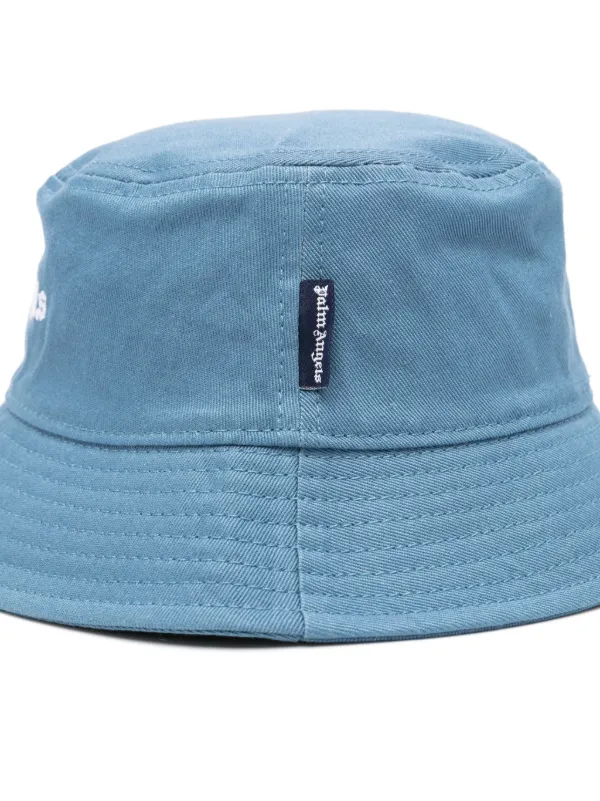 Palm Angels Kids logo-embroidered Bucket Hat | Blue  display picture 1