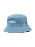 Palm Angels Kids logo-embroidered bucket hat - Blue