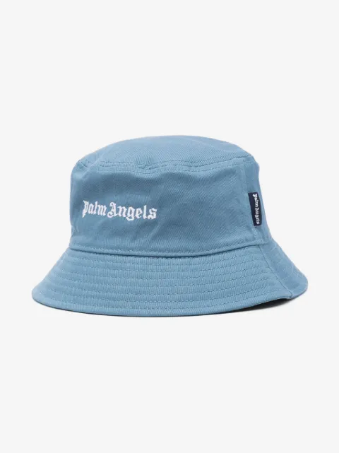 Palm Angels Kids logo-embroidered bucket hat
