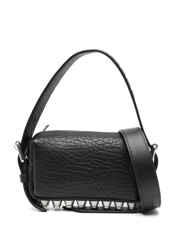 ショルダーバッグ・ポシェット ALEXANDER WANG BLACK LEATHER SMALL RICCO SHOULDER BAG Alexander Wang Ricco Small Studded Leather Shoulder Bag