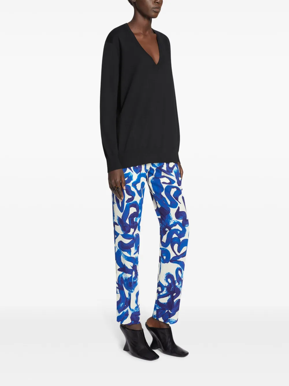 Shop Dries Van Noten Merino Wool Sweater In Black