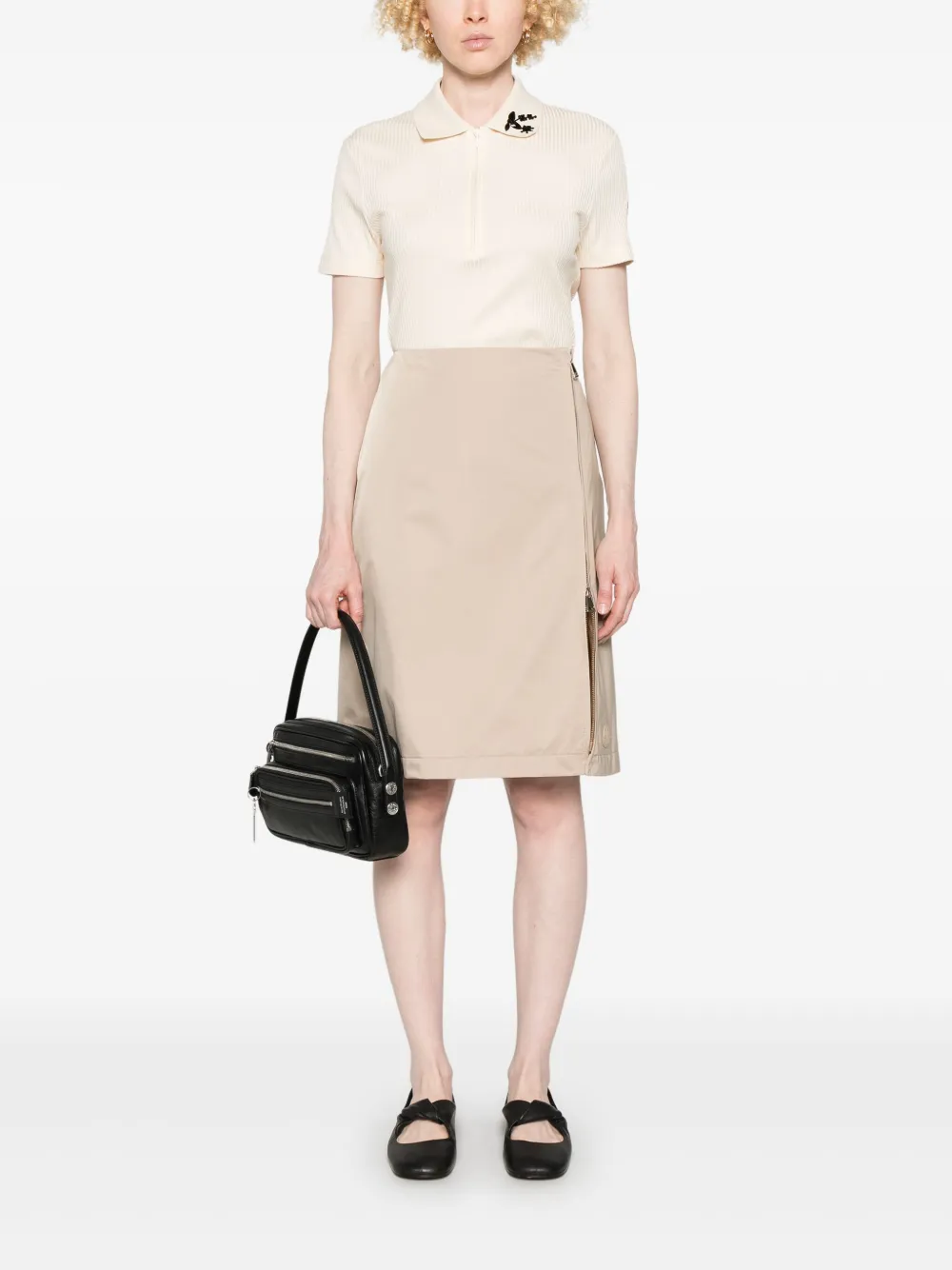 Moncler A-lijn midi-rok - Beige